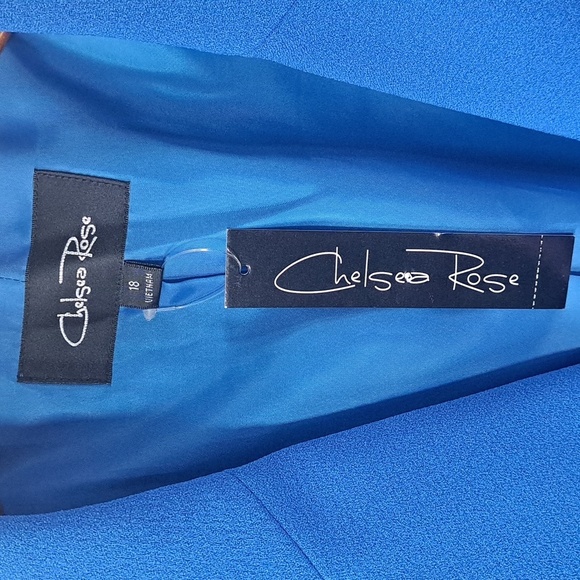 NWT Chelsea Rose Lagoon Blue Vibrant Chic Tailored Structured Blazer Jacket - Picture 2 of 12